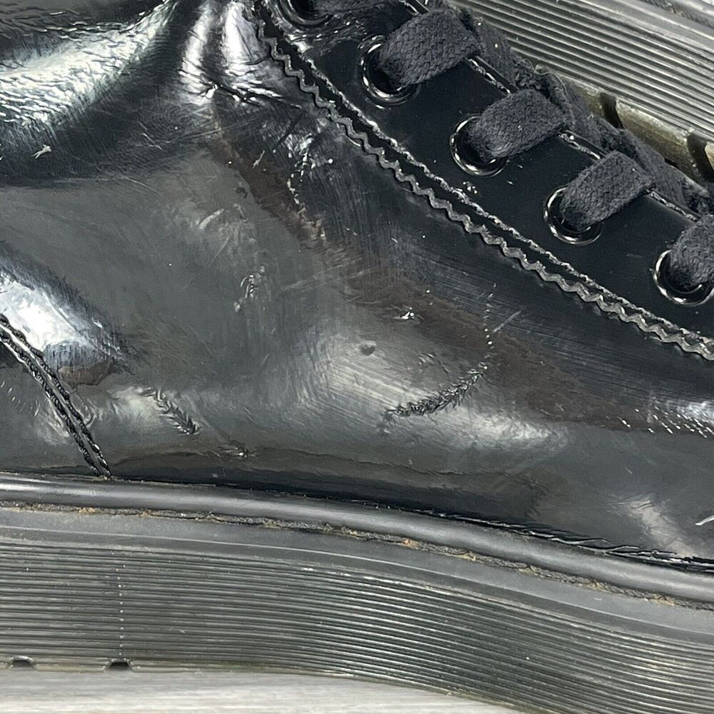 Dr. Martens Women’s Fade Pony Paten Lamper Italian Hair On Leather Boots Size 7 - Picture 11 of 13